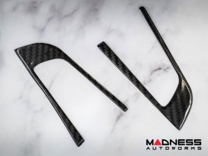 Alfa Romeo Stelvio Steering Wheel Trim - Carbon Fiber - Control Trim Set - Feroce Carbon